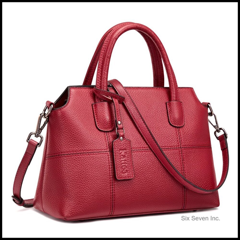 Genuine Leather Hobo Satchel Crossbody Bag Soft Minimal Chic Everyday Purse